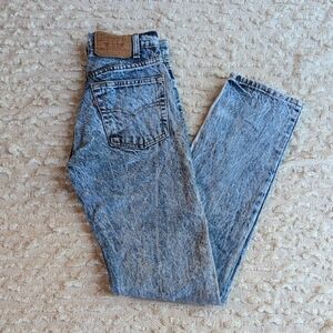 Levi's Vintage 29x34 Acid Washed 505 Jeans Zip Fly